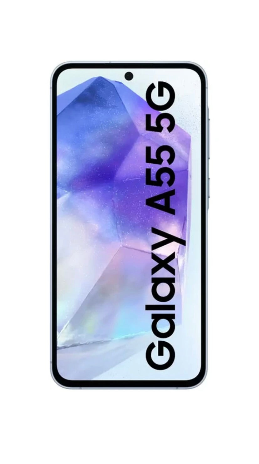 Samsung Galaxy A55 5G Awesome Iceblue 8GB RAM, 256GB ROM (1 Year Seller Warranty Support)