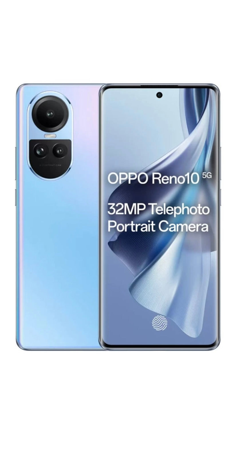 Oppo Reno 10 5G Ice Blue 8GB RAM, 256GB ROM ( 1 Year Seller Warranty)