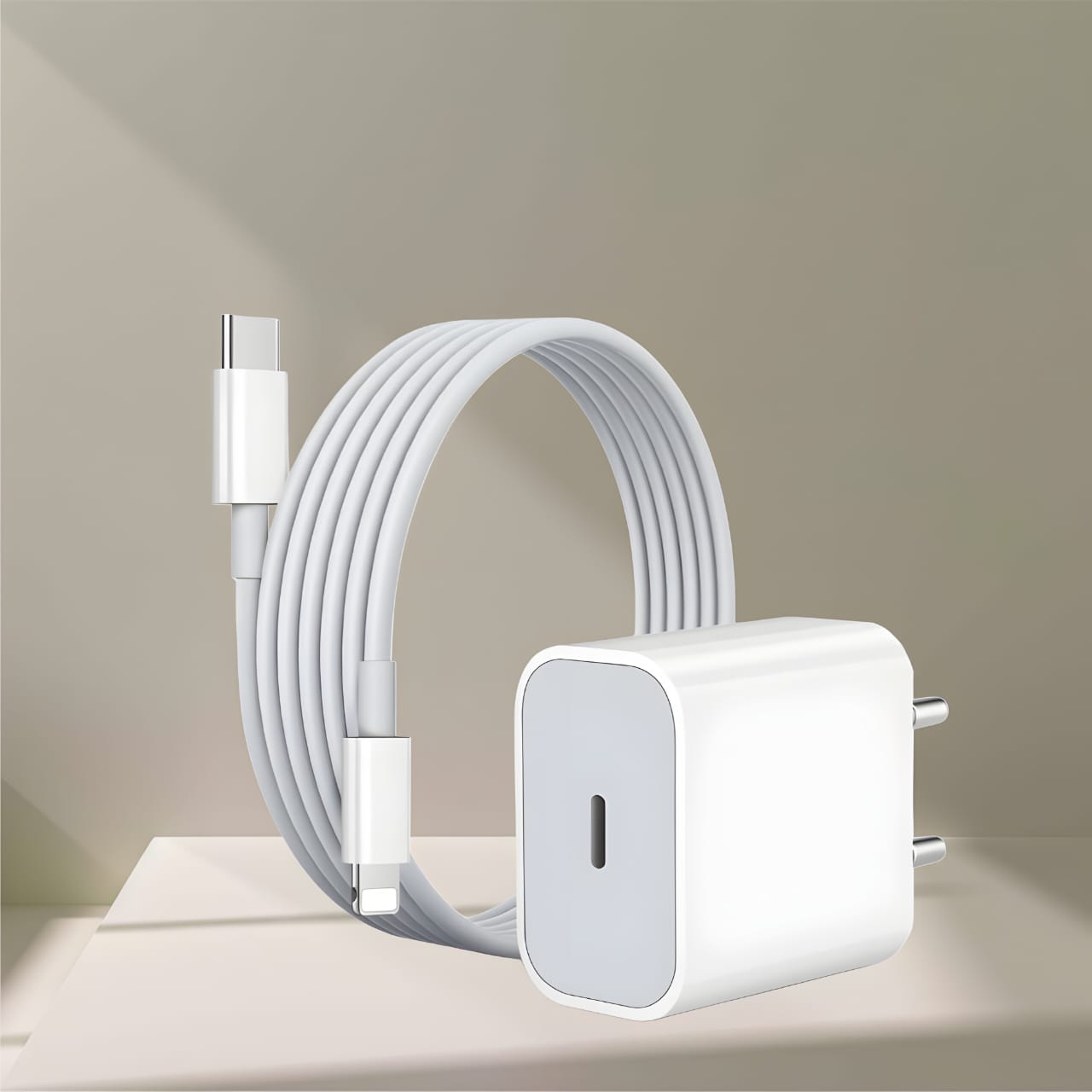 Compatible Apple iPhone 20Watt  2A Wall Charger for Mobile with Detachable Cable (White, Cable Included)( Brand New , 1 Year warranty )