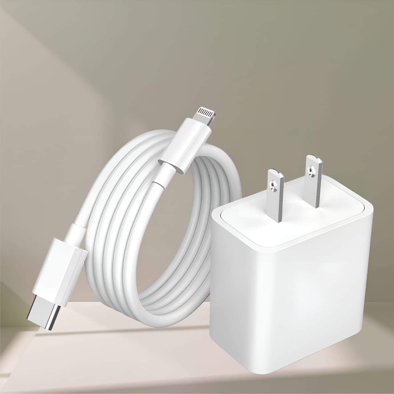 Compatible Apple iPhone Quick Charge 20Watt 2A Wall Charger for Mobile with Detachable Cable (White, Cable Included) ( Brand New , 1 Year warranty )