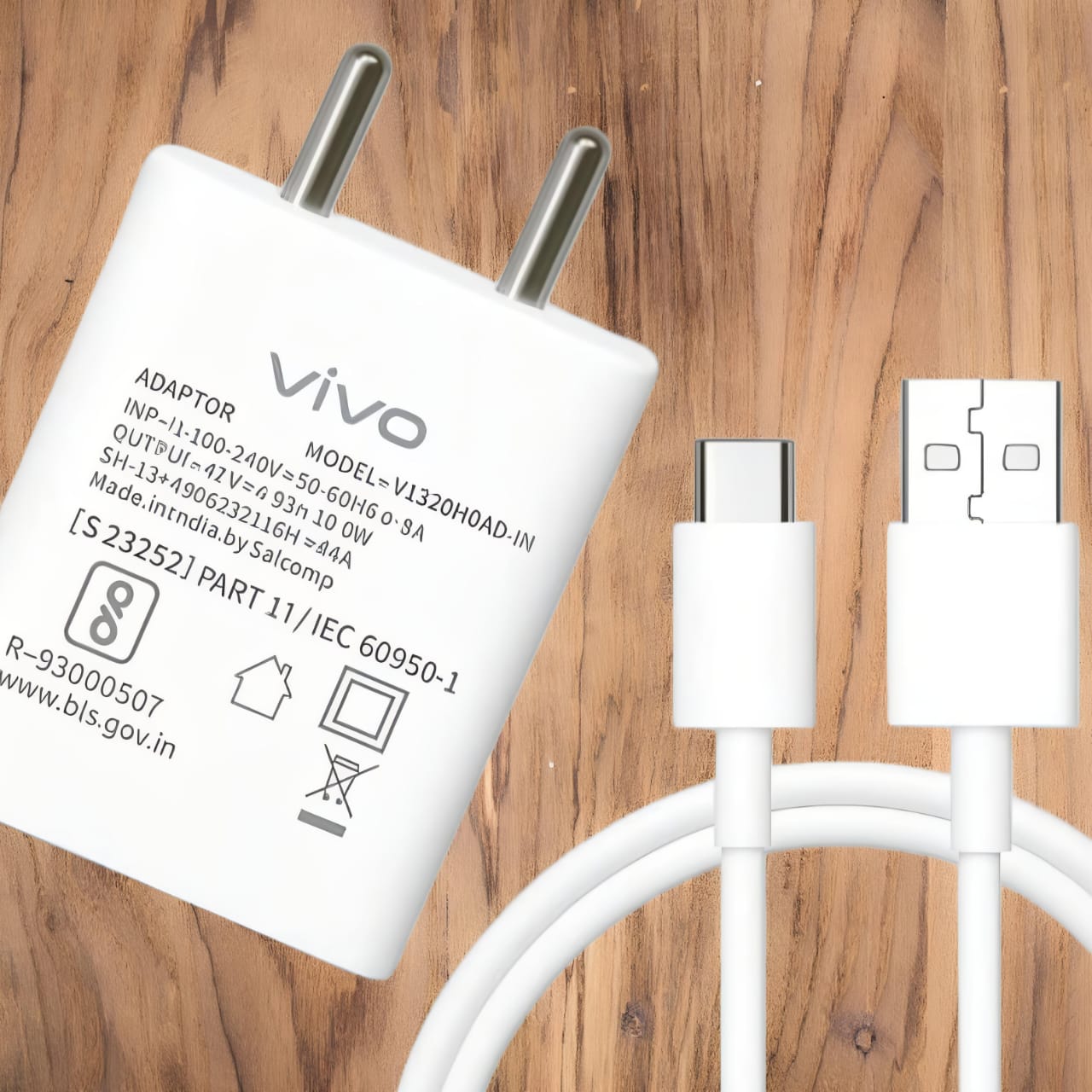 Compatible Vivo 44Watt Flesh Charge 6A Wall Charger for Mobile with Detachable Cable (White, Cable Included) ( Brand New , 1 Year warranty )