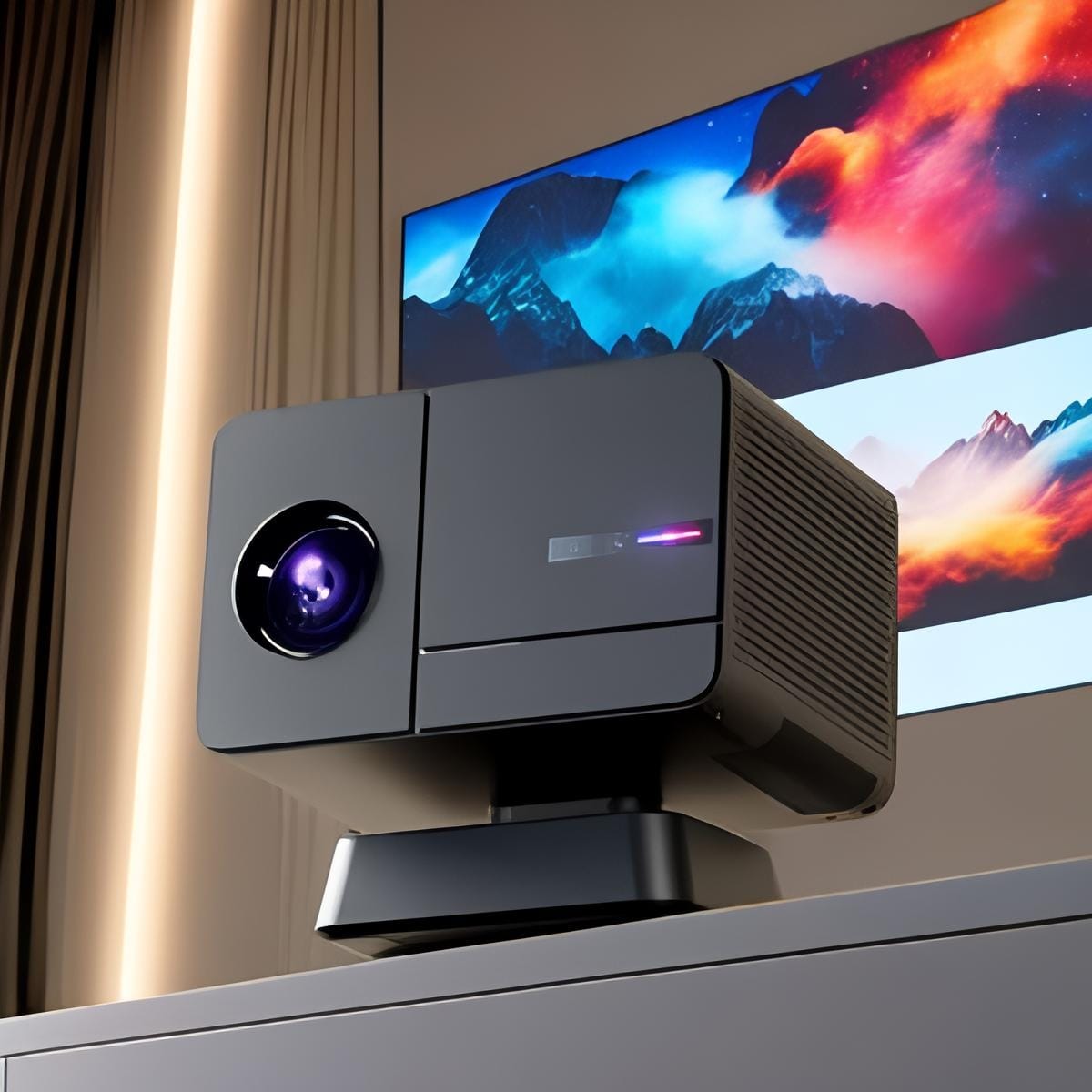 Smart Projection Projector FHD 
(Black , High Quality Product )