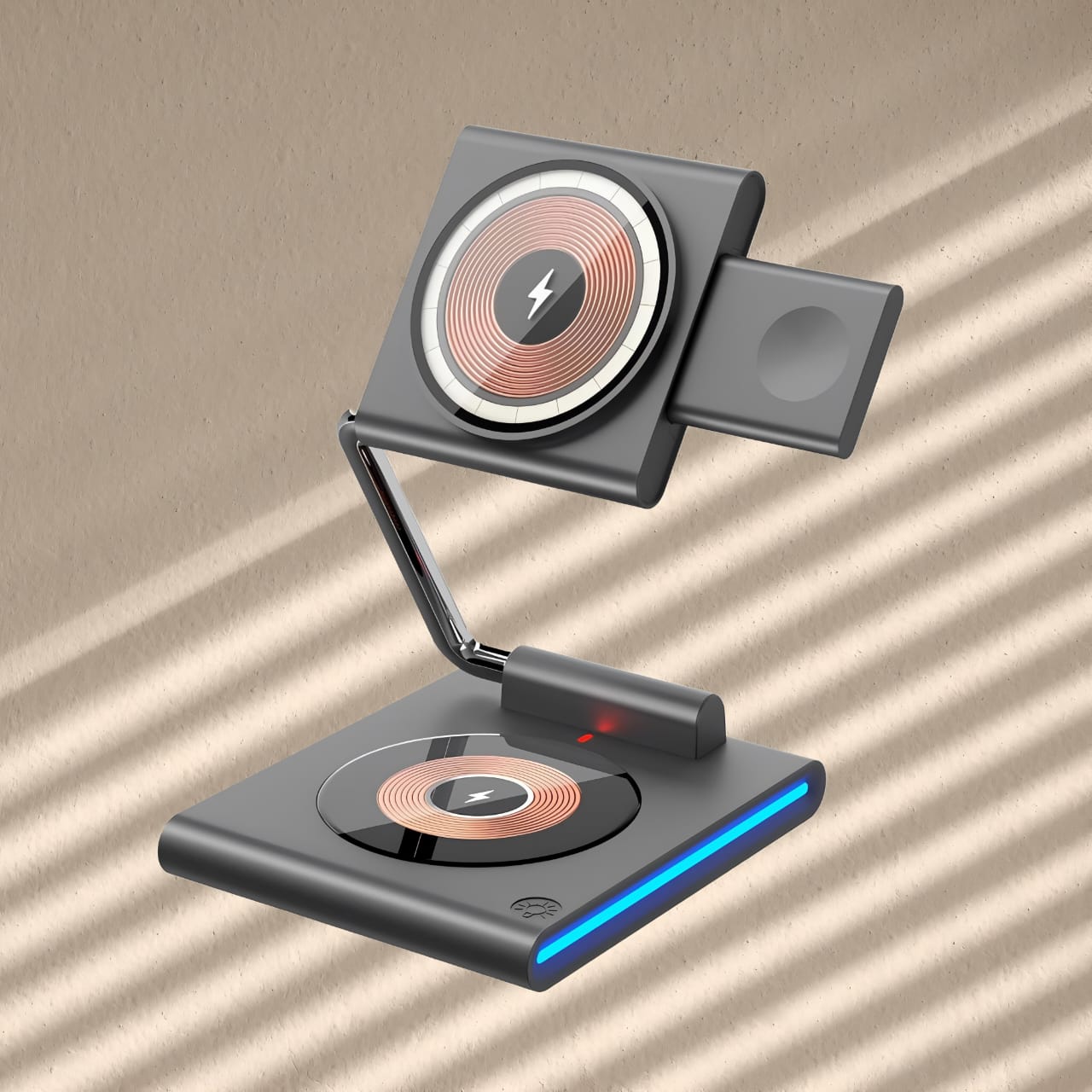 Wiwu Geek 3in1 Wireless Charger ( High Quality Product) Qualcomm Chip Intelligence