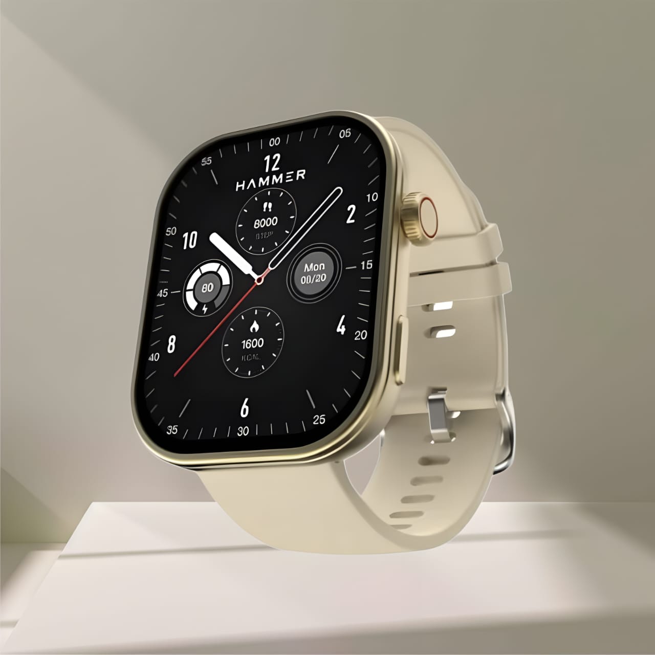 Hammer Tussle 2.01 HD Display Advanced BT
Calling|Voice Champagne Gold SMART WATCH(Open Box, 3 Months Warranty)