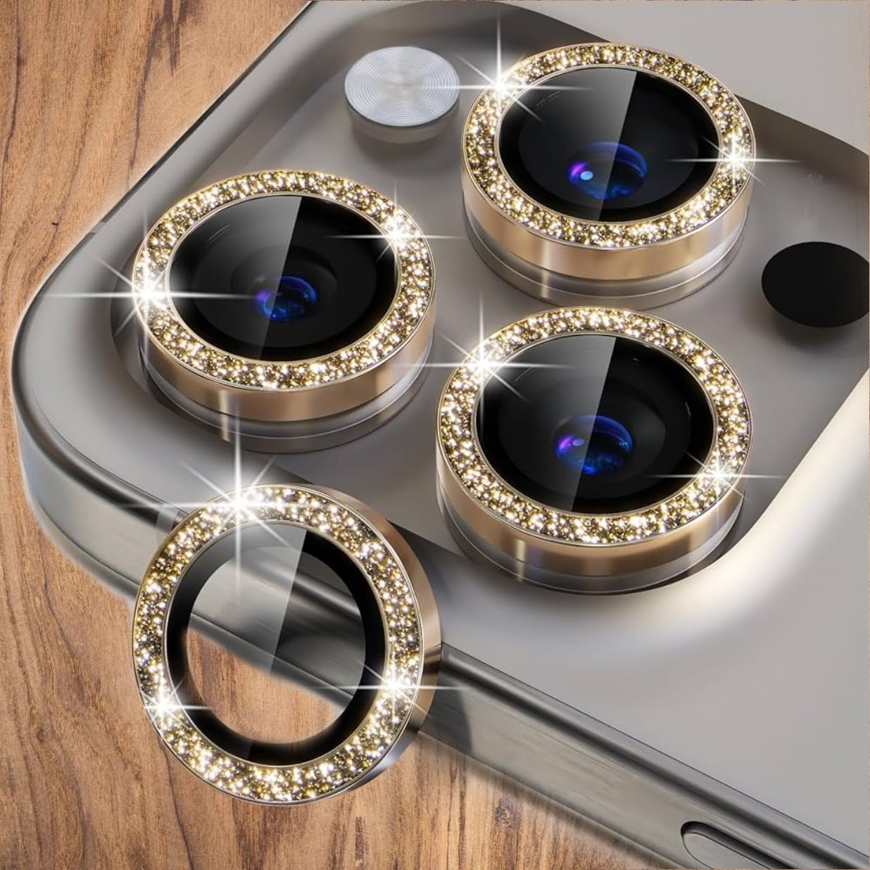 Premium Back Camera Lens Ring Guard Protector for Apple iPhone 16 Pro Max , Apple iPhone 16 Pro New Design Camera Lens Protector ( high Quality , Pack of: 1 )