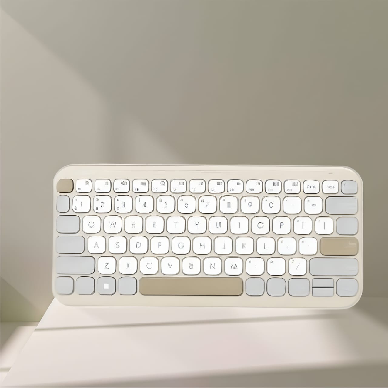 asus Marshmallow KW100 OAT MILK KEYBOARD(Open Box, 3 Months Warranty)