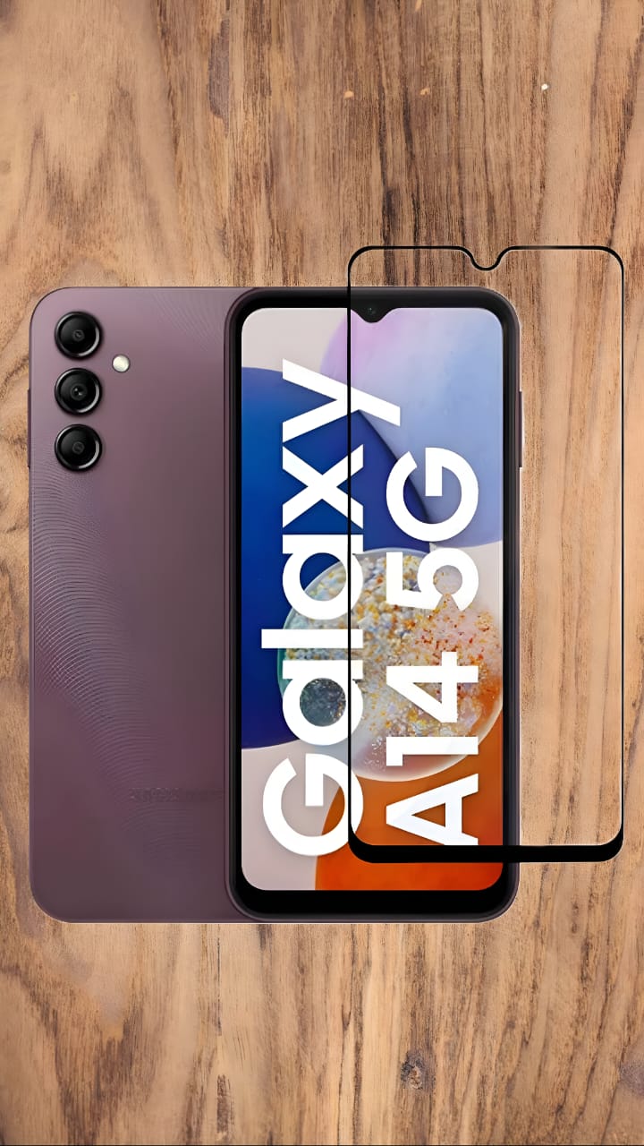 Premium Screen Protector for Samsung Galaxy A14 Screen Protector Ultra-Thin, HD Clarity, Edge-to-Edge Protection With Installation Kit (High Quality , Pack of 1)