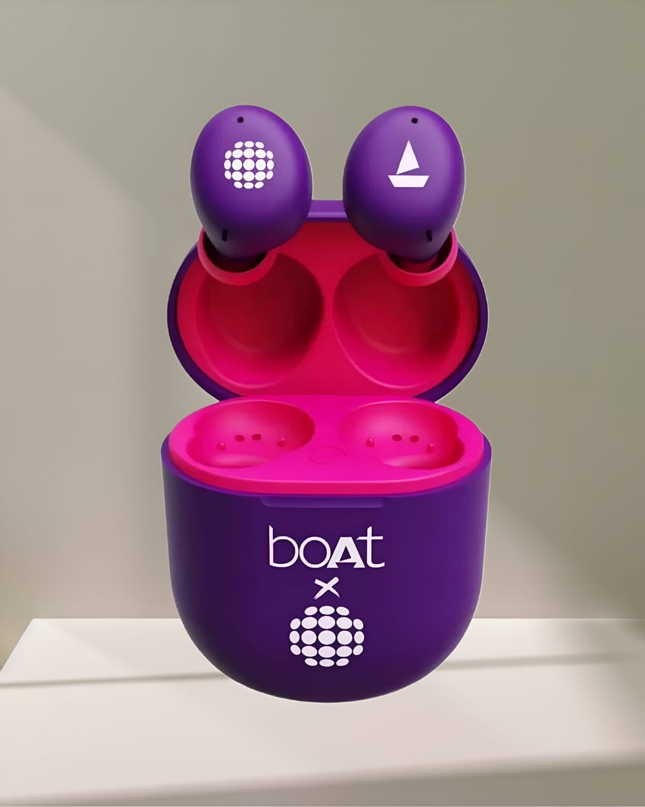 boAt Airdopes 383 Techno Purple Bluetooth Headset ( Open Box , 3 Months Warranty )