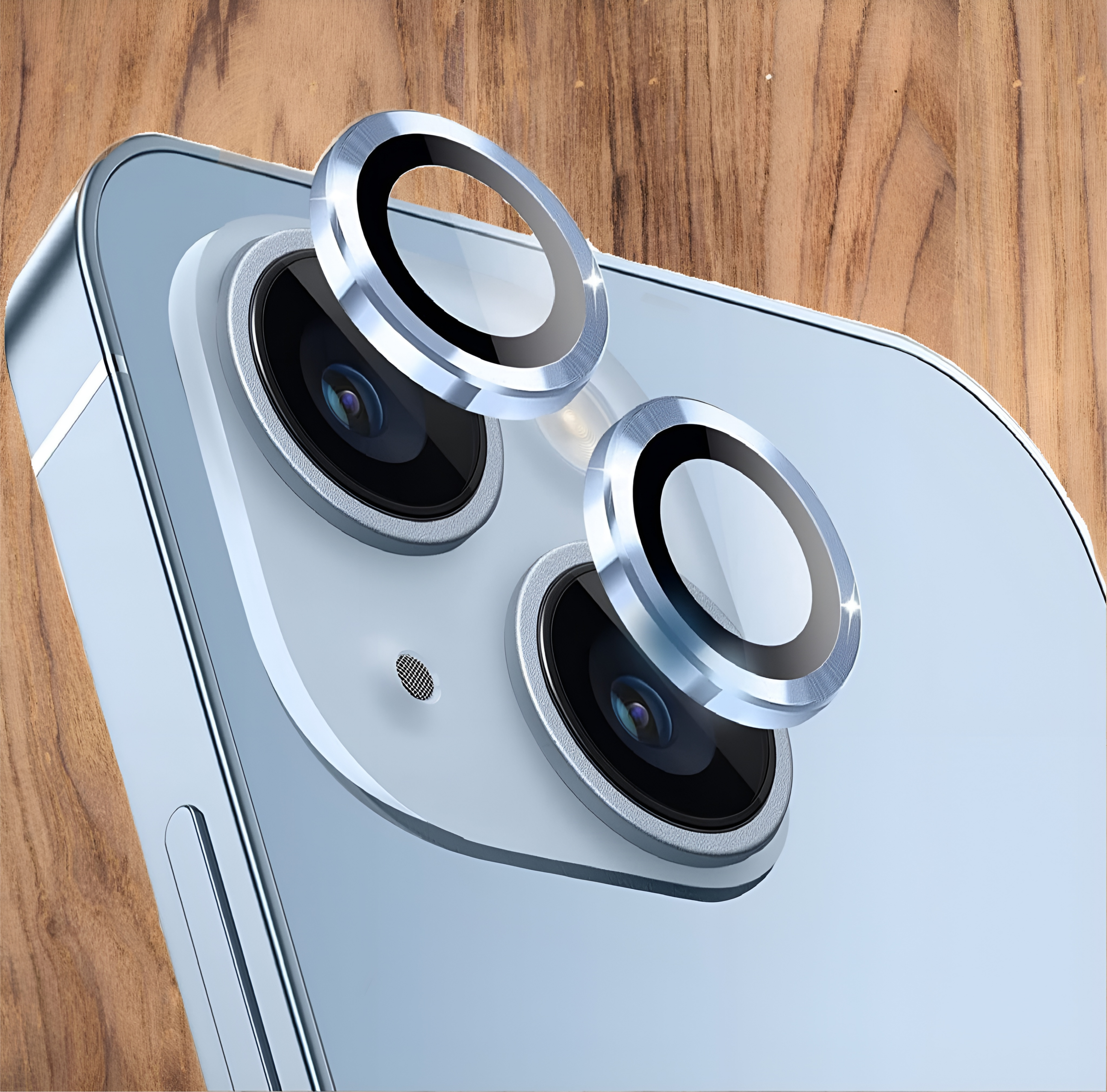 Premium Camera Rings for Apple iPhone 13 , Apple iPhone 13 Mini (SKY BLUE, High Quality Camera Rings Pack of: 1)