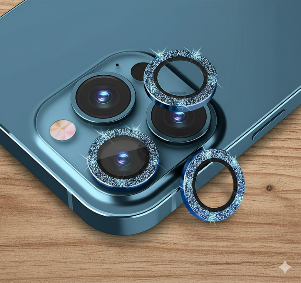 Premium Camera Rings for Apple iPhone 12 PRO , Apple iPhone 12 PRO MAX (Blue , High Quality Camera Rings Pack of: 1)